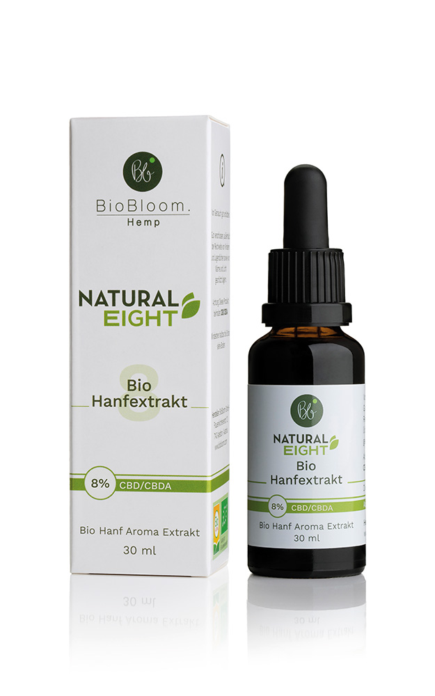 BioBloom Bio Hanf Öl Natural EIGHT – 30ml – 8% CBD Aromaöl